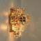 Large Gilt Brass Faceted Crystal Sconces Wall Light 6