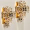 Large Gilt Brass Faceted Crystal Sconces Wall Light 2