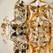 Large Gilt Brass Faceted Crystal Sconces Wall Light, Image 12