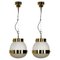 Delta Grande Pendant Light in Glass and Brass by Sergio Mazza for Artemide, 1960s, Set of 2, Image 1