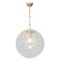 La Murrina Clear Bowl Glass with Spaghetti Swirl Pendant Lamp, Italy, 1970s, Image 1