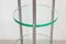 Round Glass Mid-Century Chrome Frame Plant Etagere, Set of 2 5