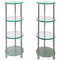 Round Glass Mid-Century Chrome Frame Plant Etagere, Set of 2, Image 1