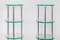 Round Glass Mid-Century Chrome Frame Plant Etagere, Set of 2 3