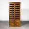 Tall Glass Fronted Haberdashery Cabinet with 20 Drawers, 1940s, Image 1