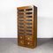 Tall Glass Fronted Haberdashery Cabinet with 20 Drawers, 1940s 2