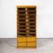 Tall Model 1067.1 Haberdashery Shelving Storage Unit with 20 Drawers, 1950s 1