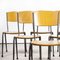 English Metal Frame Stacking School Dining Chairs, 1970s, Set of 6 2