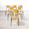 English Metal Frame Stacking School Dining Chairs, 1970s, Set of 6, Image 5