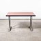 French Rectangular Red Laminate Dining Table with Aluminum Base, 1960s 2