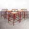 Vintage French Red Stacking Laboratory Stools from Mullca, 1960s, Set of 6 6