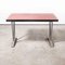 French Rectangular Red Laminate Model 780.1 Dining Table with Aluminum Base, 1960s 1