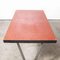 French Rectangular Red Laminate Model 780.1 Dining Table with Aluminum Base, 1960s 7