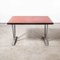 French Rectangular Red Laminate Model 780.1 Dining Table with Aluminum Base, 1960s 2