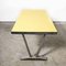 French Rectangular Yellow Laminate Dining Table with Aluminum Base, 1960s 9