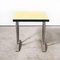 French Square Yellow Laminate Coffee Table with Aluminum Base, 1960s, Image 2