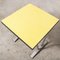 French Square Yellow Laminate Coffee Table with Aluminum Base, 1960s 7