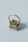 Schwedischer Mid-Century Ring in Gold & Aquamarinblau 6