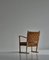 Lounge Chair in Beech & Woven Seagrass by Karl Schrøder for Fritz Hansen, 1940s 14