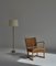 Lounge Chair in Beech & Woven Seagrass by Karl Schrøder for Fritz Hansen, 1940s 17