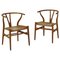 Wishbone Chairs by Hans J. Wegner for Carl Hansen & Sons, 1950s, Set of 2 1