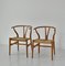 Wishbone Chairs by Hans J. Wegner for Carl Hansen & Sons, 1950s, Set of 2 11