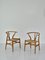 Wishbone Chairs by Hans J. Wegner for Carl Hansen & Sons, 1950s, Set of 2 3