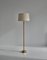 Floor Lamp in Brass and Leather by Lisa Johansson-Pape for Orno, Finland, 1950s 3