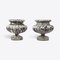 19th Century French Gray Cast Iron Urns, Set of 2 1