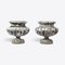 19th Century French Gray Cast Iron Urns, Set of 2 2