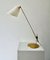 Adjustable Brass Table or Desk Lamp with White Lampshade, Denmark, 1960s 10