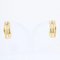 Modern 18 Karat Yellow Gold Half Hoop Earrings 7