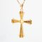 Modern 18 Karat Rose Gold Cross Pendant 8