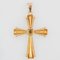 Modern 18 Karat Rose Gold Cross Pendant 7