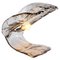 Oyster Tischlampe aus geräuchertem Murano Glas im Stil von Carlo Nason für Mazzega 1