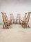 Vintage Dutch Spindle Back Dining Chairs from Pastoe, Set of 6, Image 1