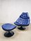 Vintage Model F588 Swivel Chair & Ottoman by Geoffrey Harcourt for Artifort, Set of 2 1