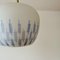 Minimalist Ceiling Pendant with Blue Pattern 4