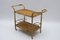 Italian Bamboo and Rattan Bar Cart Serving Trolley, 1950s, Image 2