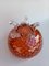 Bubble Murano Glass Bowl in Blood Orange, 1970s 3
