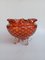 Bubble Murano Glass Bowl in Blood Orange, 1970s 1