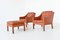 Lounge Chairs and Ottoman by Børge Mogensen for Fredericia, Denmark, 1963, Set of 3 4