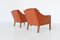 Lounge Chairs and Ottoman by Børge Mogensen for Fredericia, Denmark, 1963, Set of 3 6