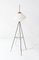 Italian Tripod Floor Lamp in Brass and Opaline Glass, 1950s 8