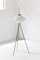 Italienische Dreibein Stehlampe aus Messing & Opalglas, 1950er 4