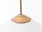 Italian Tripod Floor Lamp in Brass and Opaline Glass, 1950s 7