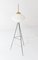 Italian Tripod Floor Lamp in Brass and Opaline Glass, 1950s, Image 6