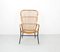 Vintage Rattan Chair with High Back from Rohé Noordwolde, 1950s, Image 1