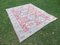 Vintage Distressed Oushak Rug with Pastel Colors 3