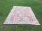 Vintage Distressed Oushak Rug with Pastel Colors 1